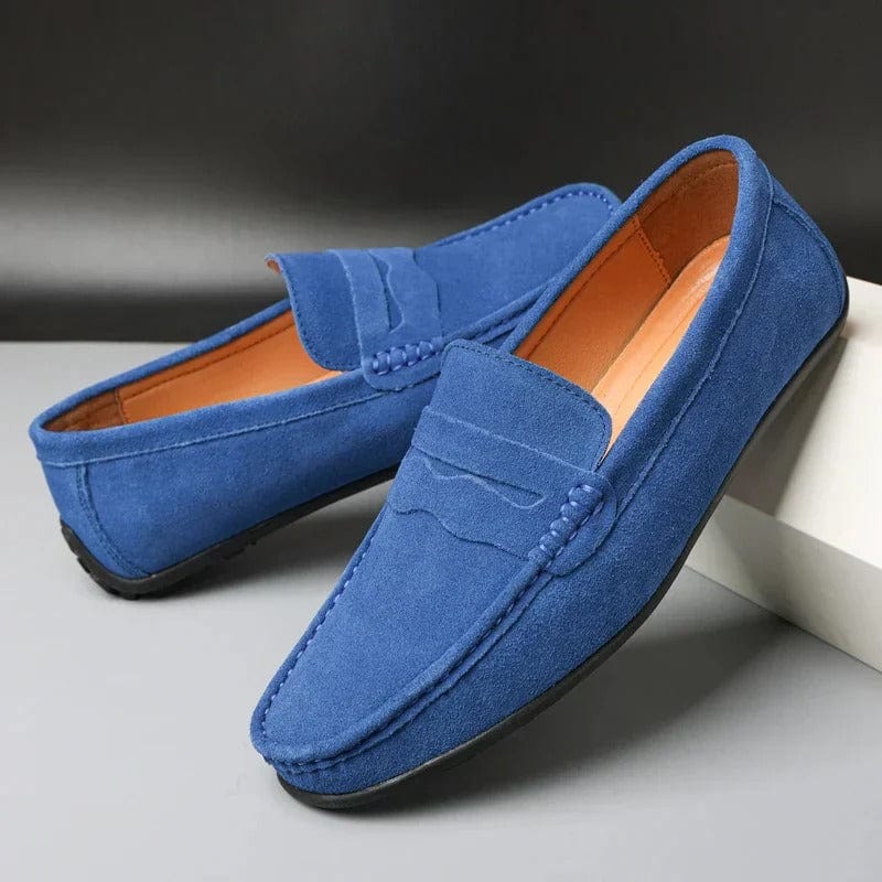 Connor - Suede Penny Loafers
