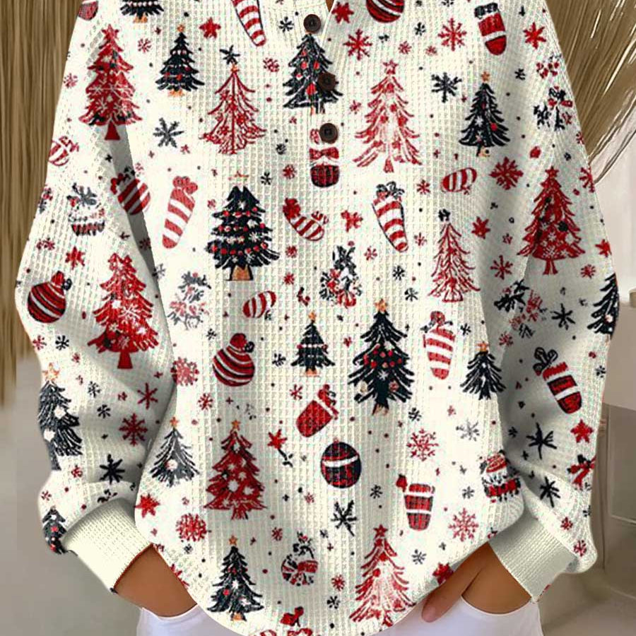 Holly - White Christmas Tree and Bauble Sweater