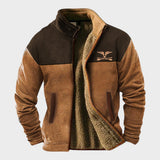 Alex - Brown Two-Tone Fleece Jacket