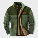 Alex - Brown Two-Tone Fleece Jacket