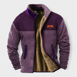 Alex - Brown Two-Tone Fleece Jacket