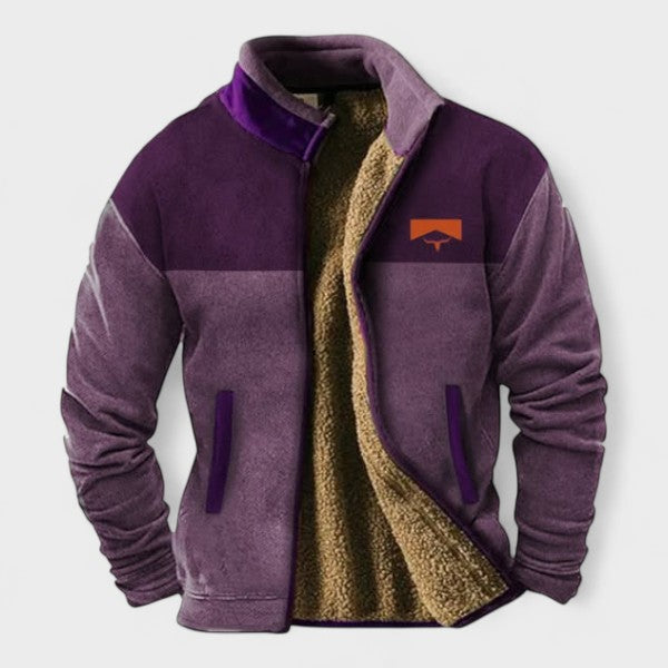 Alex - Brown Two-Tone Fleece Jacket