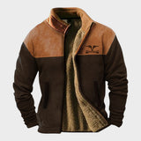 Alex - Brown Two-Tone Fleece Jacket
