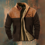 Alex - Brown Two-Tone Fleece Jacket