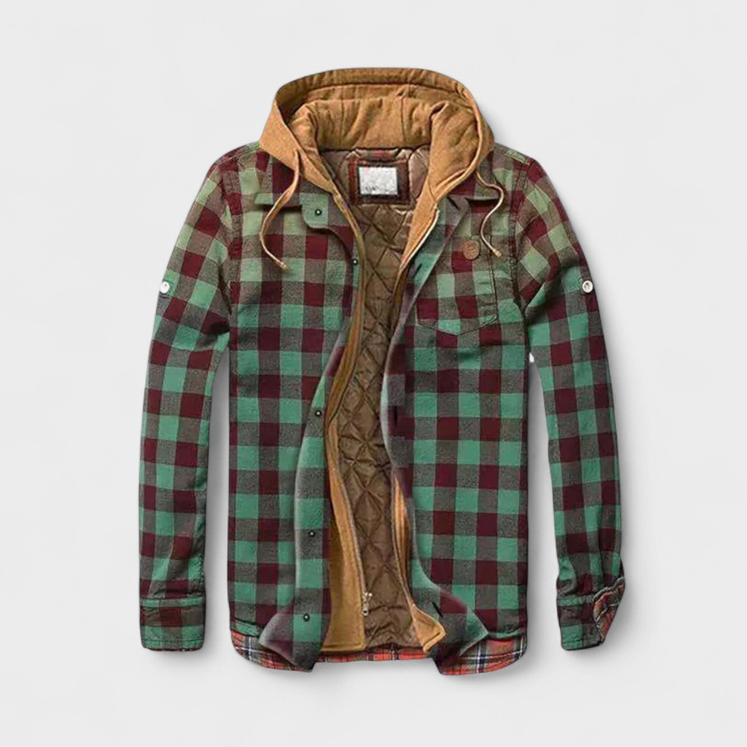 Aaron - Blue Plaid Hooded Jacket