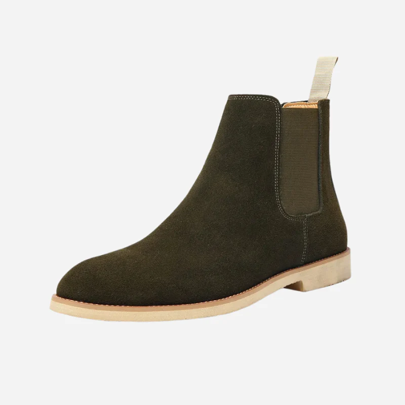 Tyler - Beige Suede-Look Chelsea Boots