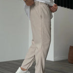 Ambrose men's relaxed pleated texture pants, view 5
