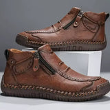 Luc - Brown Casual Zip Shoes