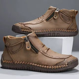 Luc - Brown Casual Zip Shoes