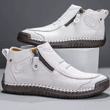 Luc - Brown Casual Zip Shoes