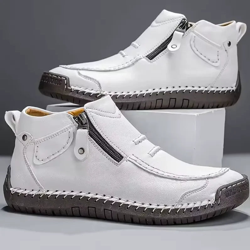 Luc - Brown Casual Zip Shoes