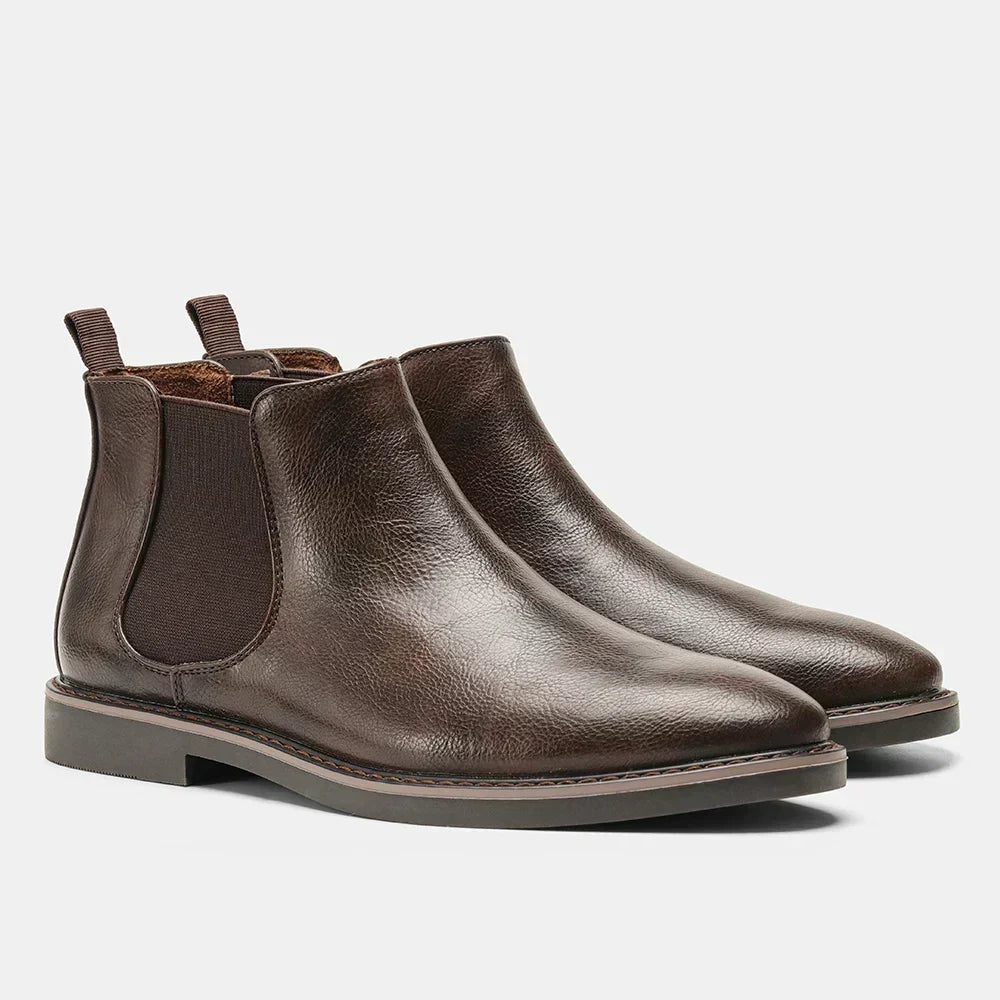 Evan - Brown Classic Chelsea Boots