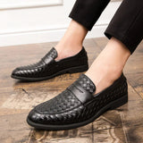 Benoit - Woven Leather Penny Loafers