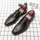Benoit - Woven Leather Penny Loafers