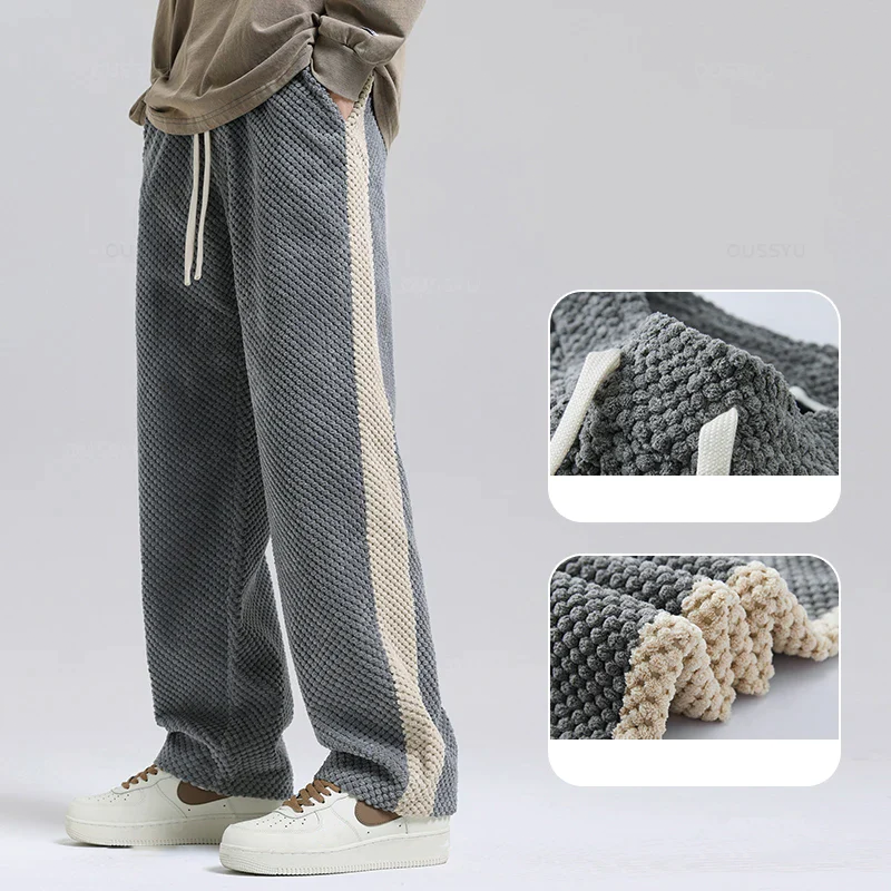Aiden men's side stripe corduroy joggers, view 2