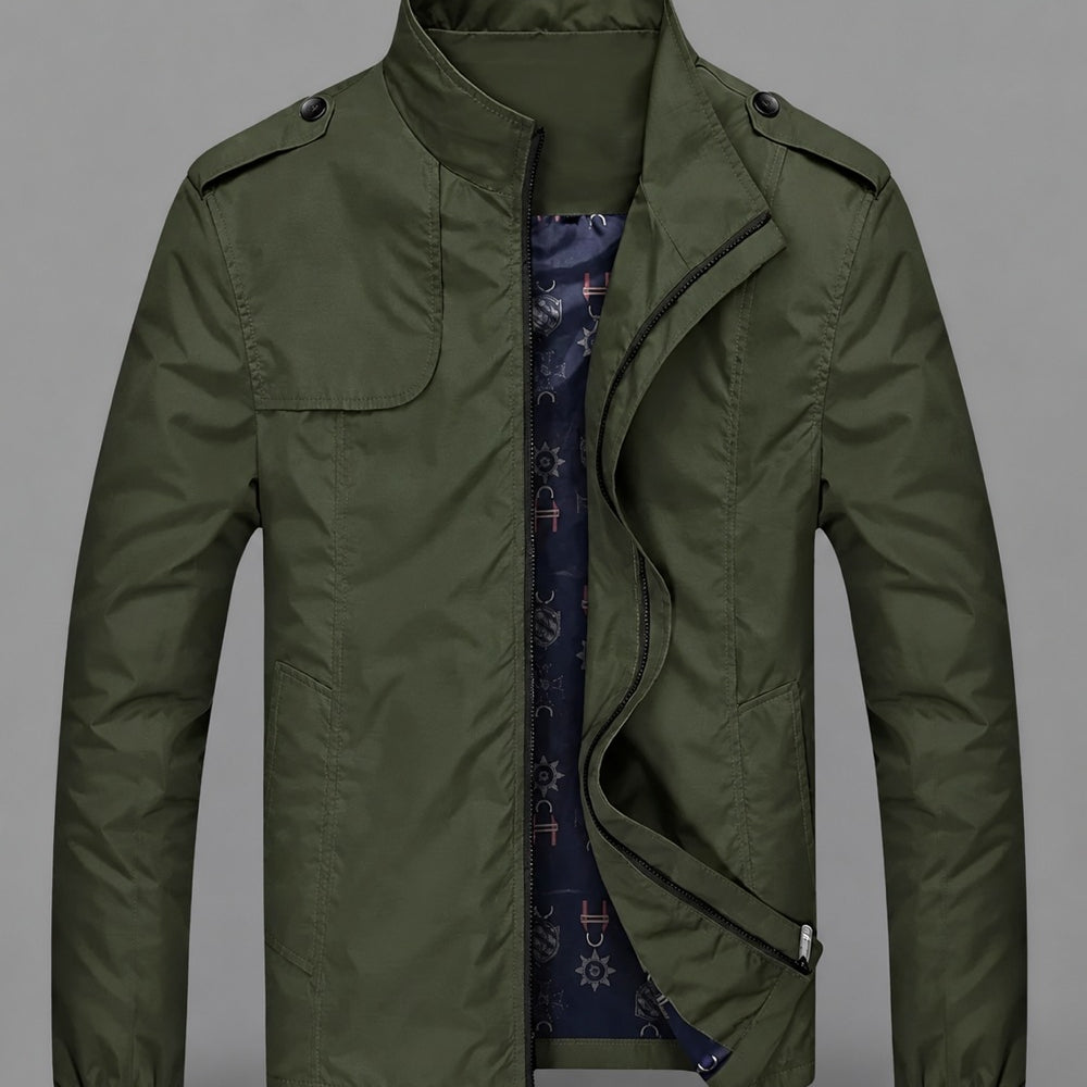 Desmond men's military jacket, front view