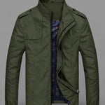 Desmond men's military jacket, front view