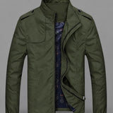 Desmond men's military jacket, front view