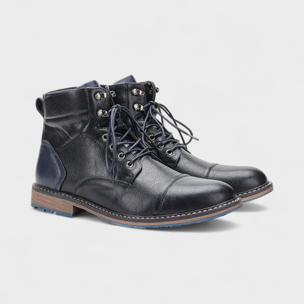 Connor - Grey Casual Lace-Up Boots