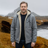 Matt - Black Teddy-Lined Hooded Jacket