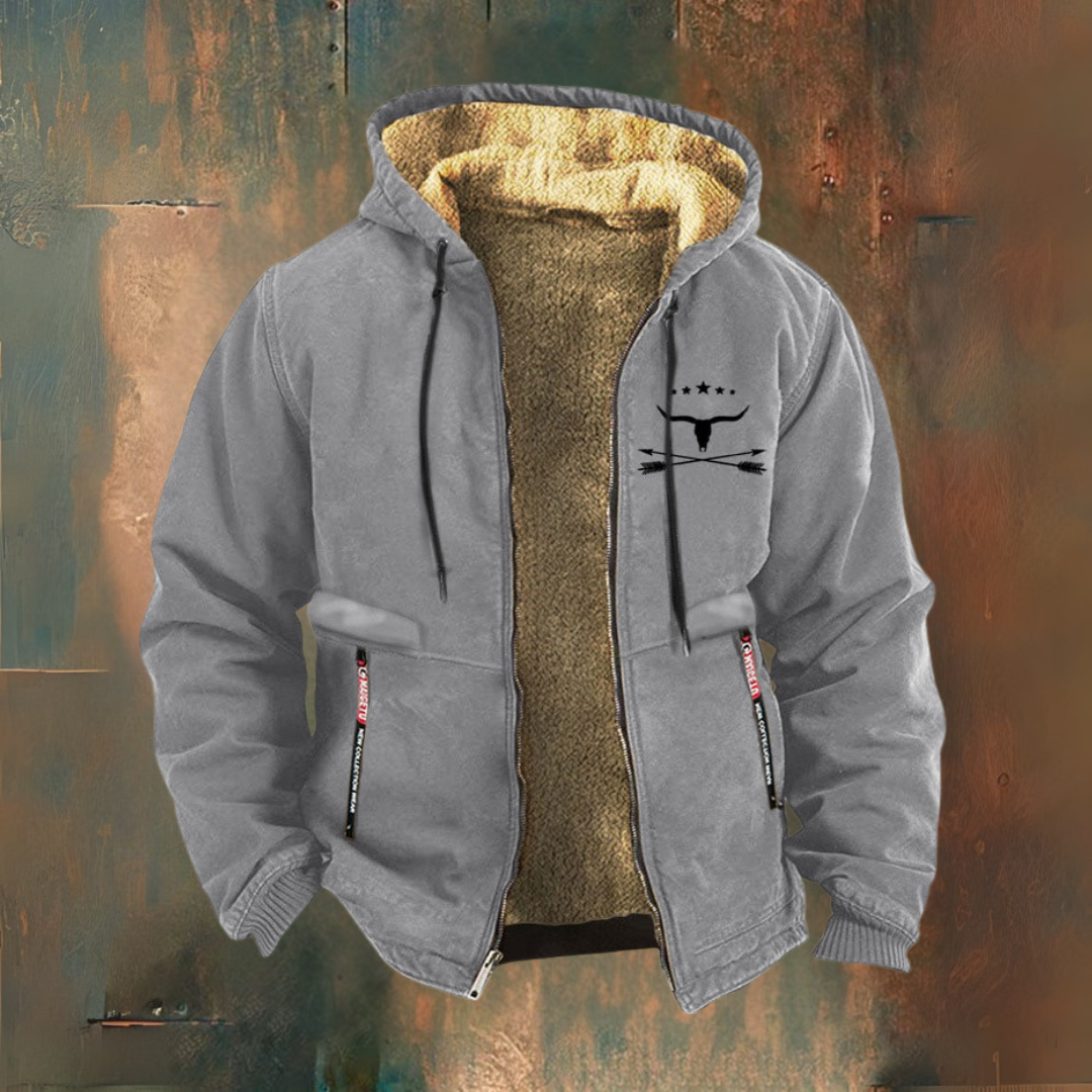 Matt - Black Teddy-Lined Hooded Jacket