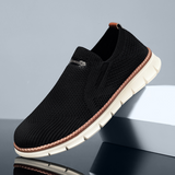 Caleb - Black Knit Slip-On Sneakers