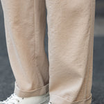 Francis men's beige fine wale corduroy pants, view 5