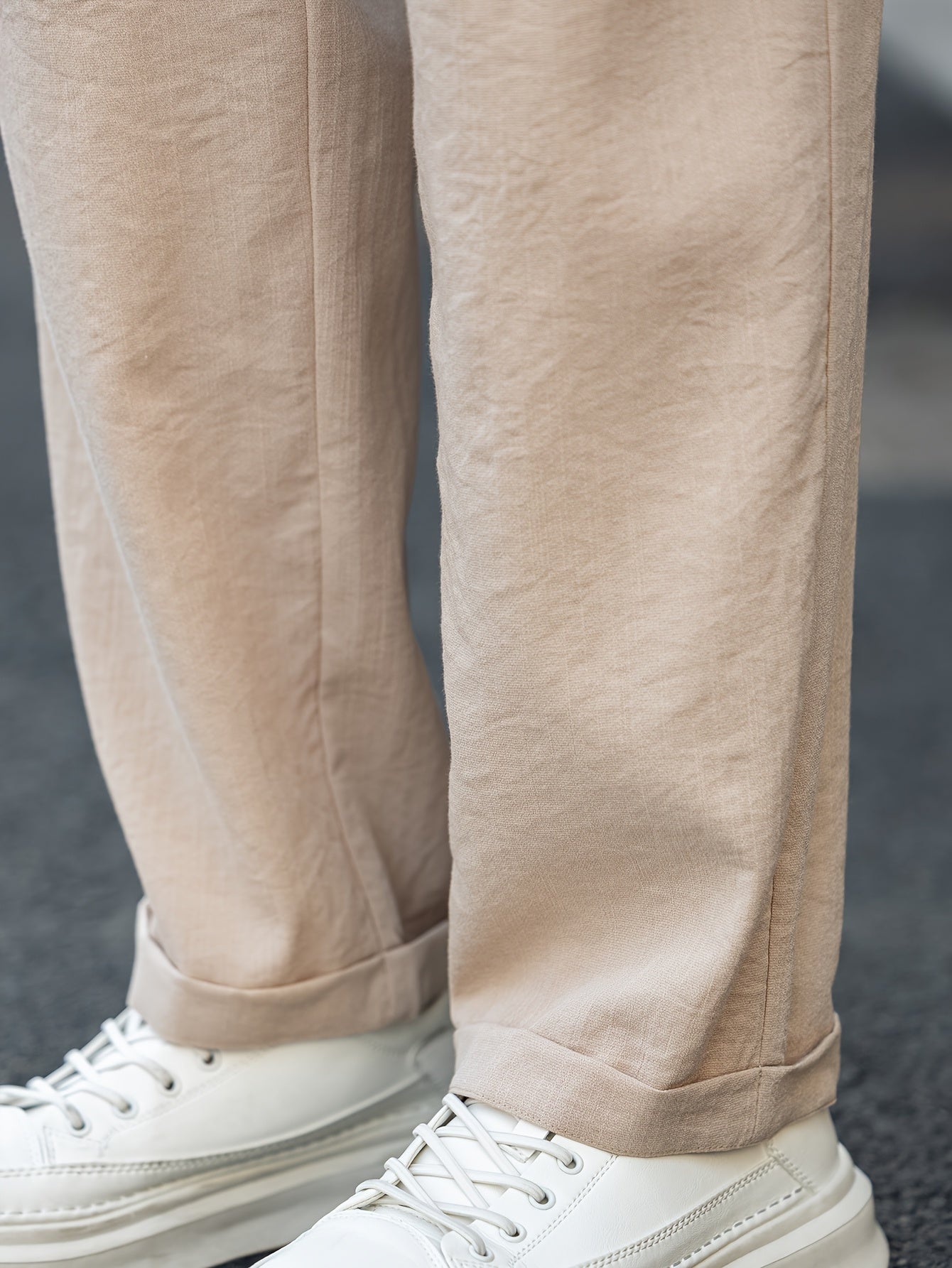 Francis men's beige fine wale corduroy pants, view 5