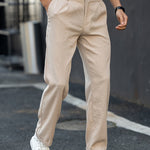 Francis men's beige fine wale corduroy pants, view 2