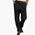 Levi men's pleated wide leg dress pants in Black, view 2