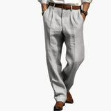 Levi men's pleated wide leg dress pants in Grey, front view