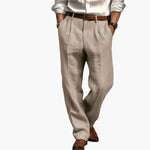 Levi men's pleated wide leg dress pants in Beige, view 3