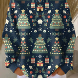Faye - Navy Christmas Tree Sweater