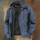 Mark - Brown Hooded Zip-Up Jacket
