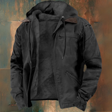 Mark - Brown Hooded Zip-Up Jacket