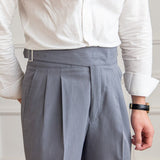 Gil men's high waist buckle dress pants, view 5