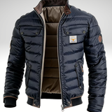 Tobias - Quilted Retro Jacket with Stand Collar