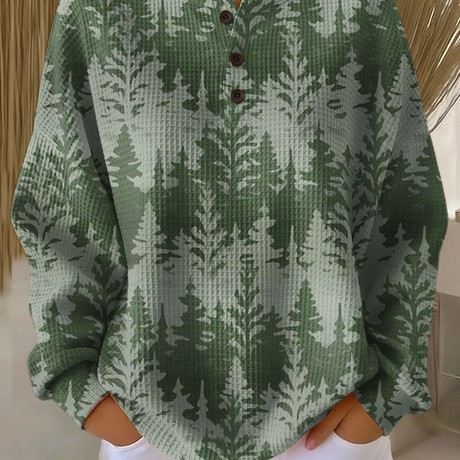 Emily - Green Evergreen Forest Sweater