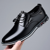 Philippe - Black Glossy Finish Derby Shoes
