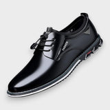 Philippe - Black Glossy Finish Derby Shoes