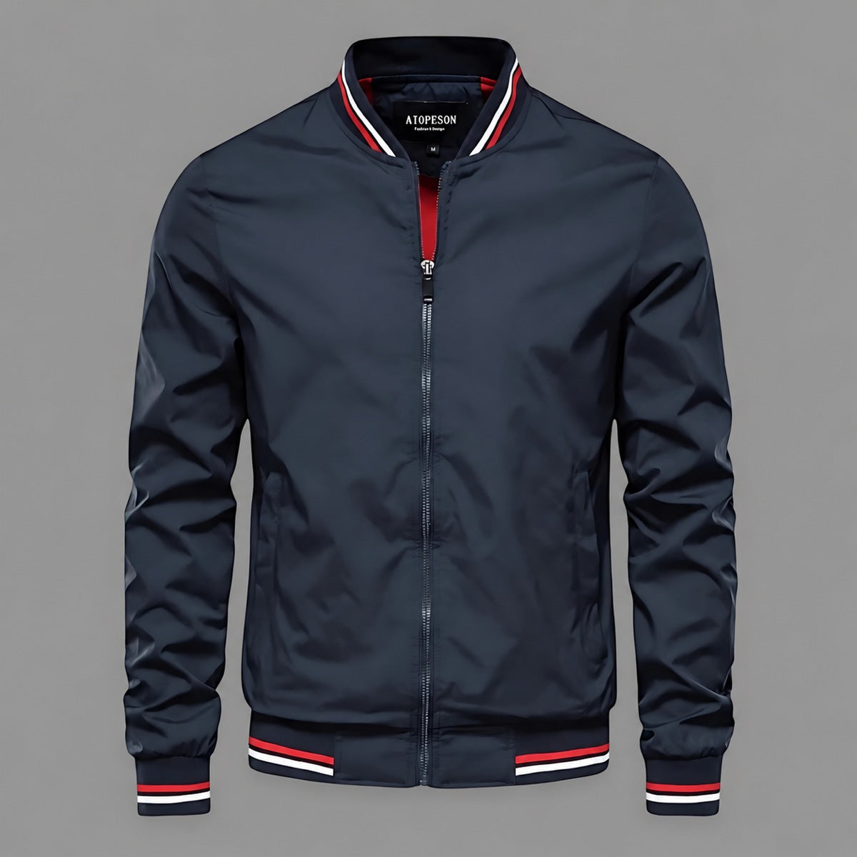 Kingsley men's urban bomber jacket, front view