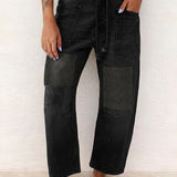 Margaret - Patchwork Drawstring Jeans