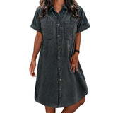 Hazel - Soft Summer Denim Shirt Dress