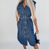 Isla - Everyday Denim Dress with Belt