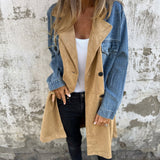 Priscilla - Two-Tone Denim Trench Coat