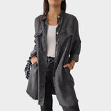 Maeve - Long Sleeve Denim Shirt Dress