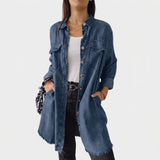 Maeve - Long Sleeve Denim Shirt Dress