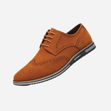 Louis - Black Suede-Look Derby Shoes