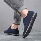 Louis - Black Suede-Look Derby Shoes