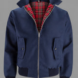 Marshall men's tartan harrington jacket, front view